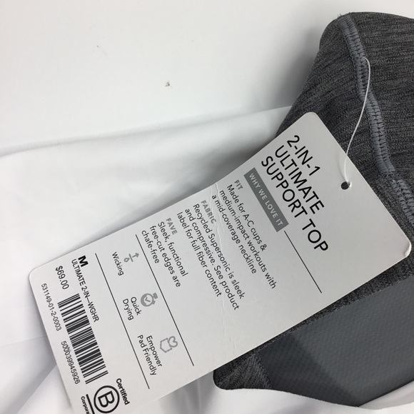Athleta 2-In-1 Ultimate Support Top New - Picture 7 of 8